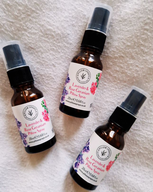 Lavender and Rose Geranium Travel Pack (3x 20ml)