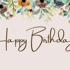 'Happy Birthday' note