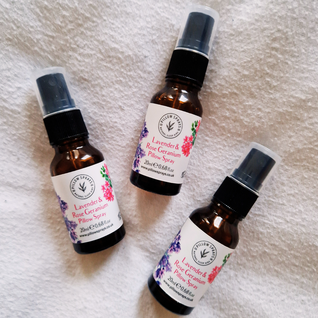 Lavender and Rose Geranium Travel Pack (3x 20ml)