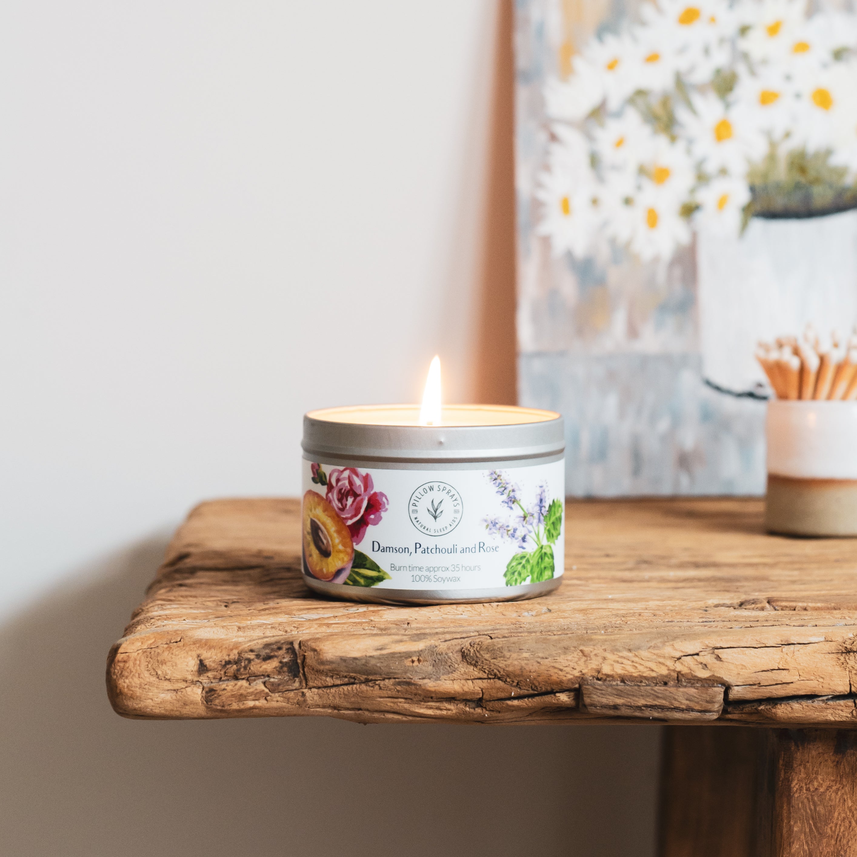 Damson, Patchouli and Rose Candle – Pillowsprays