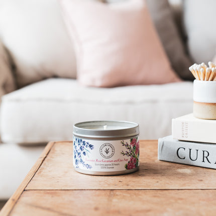Lavender, Rose Geranium and Clary Sage Candle