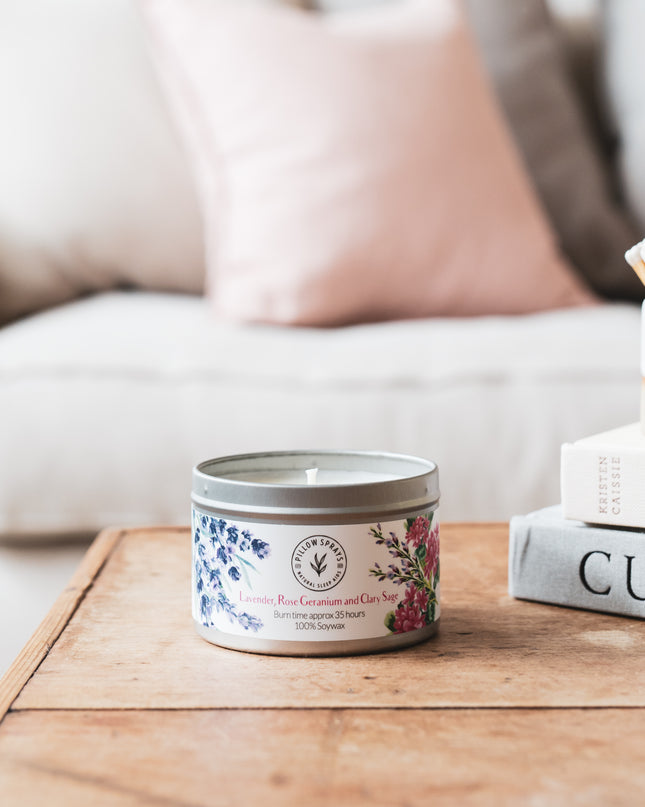 Lavender, Rose Geranium and Clary Sage Candle