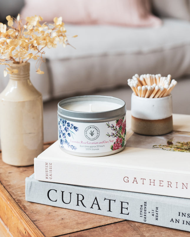 Lavender, Rose Geranium and Clary Sage Candle