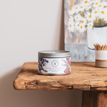 Lavender, Rose Geranium and Clary Sage Candle